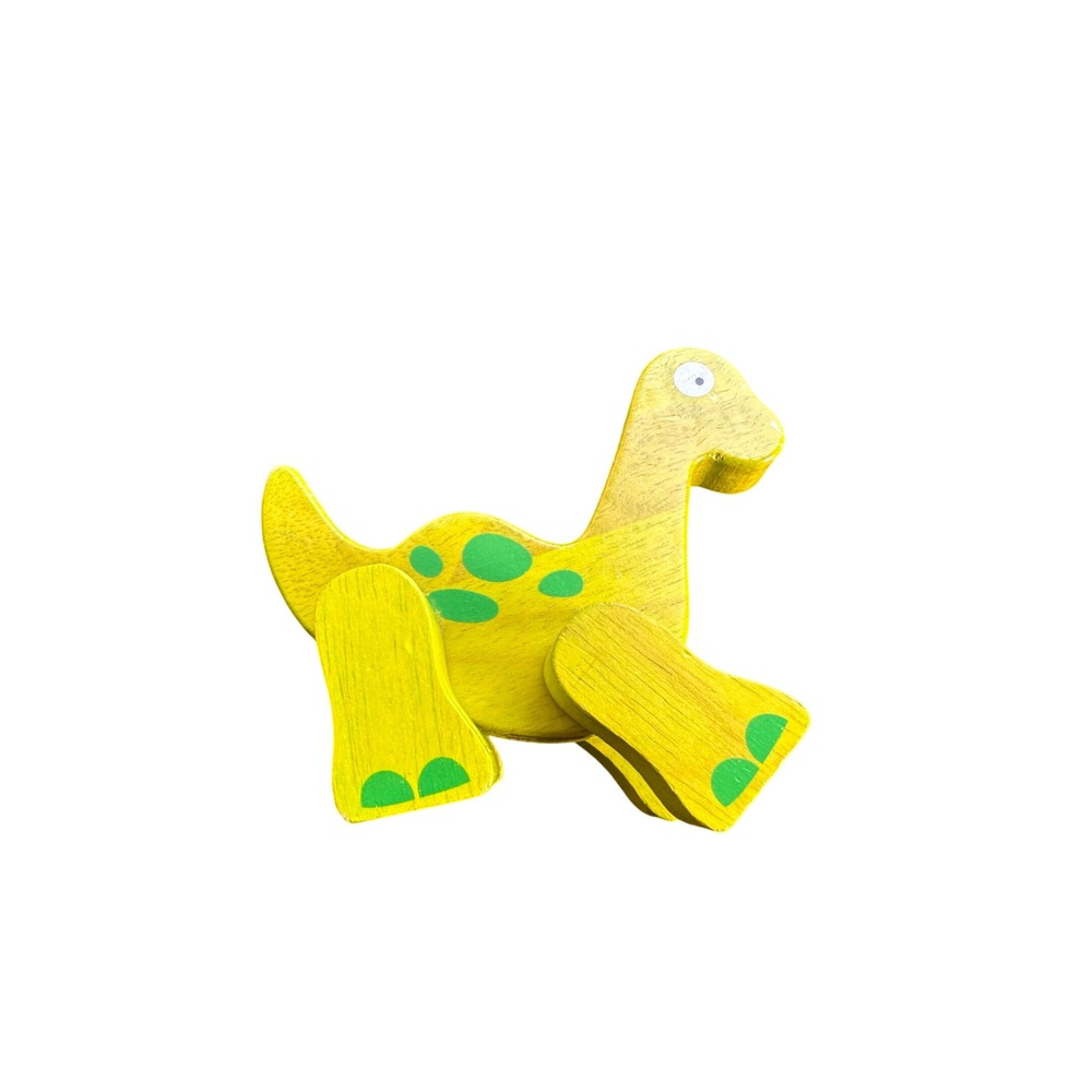 BeginAgain‎ U-Build Brontosaurus Wooden Dinosaur Toy Yellow Green B2207-31522